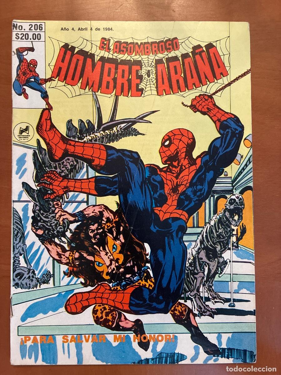 C&oacute;mics: EL ASOMBROSO HOMBRE ARA&Ntilde;A N&Uacute;MERO 206. ED. NOVEDADES M&Eacute;XICO. DIF&Iacute;CIL. RARO.