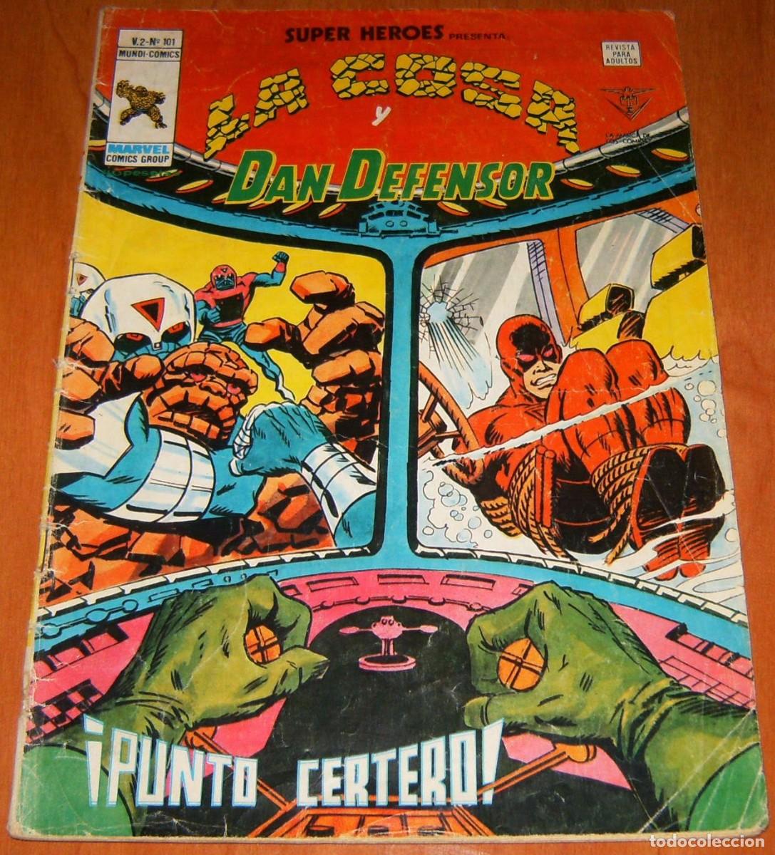 C&oacute;mics: LA COSA Y DAN DEFENSOR . SUPER HEROES PRESENTA . N&uacute;mero 101 . MUNDI COMICS . VERTICE