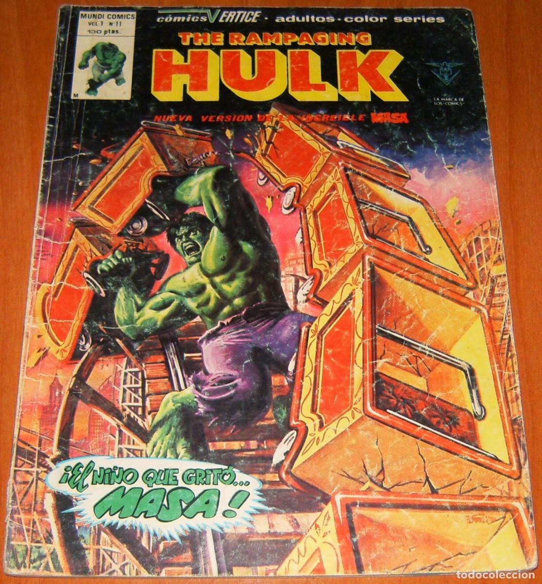 C&oacute;mics: RAMPAGING HULK. N&uacute;mero 11 . MUNDI COMICS . VERTICE . LA MASA - Foto 1