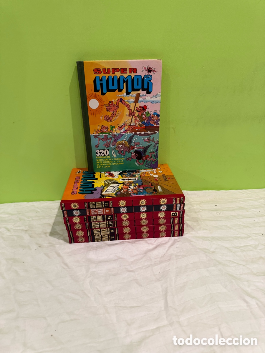 C&oacute;mics: Lote 7 tomos Super Humor Bruguera &ndash; Mortadelo y Filem&oacute;n, Zipi y Zape &ndash; Tapa dura