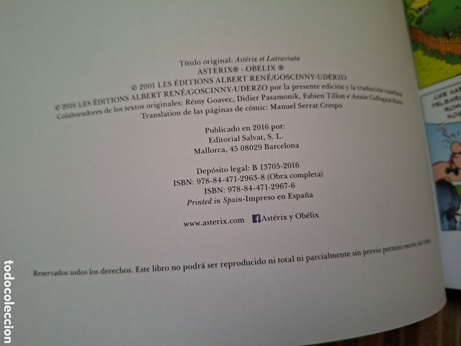 C&oacute;mics: ASTERIX Y LA TRAVIATA, N&uacute;mero 1 de la COLECCI&Oacute;N INTEGRAL - Foto 5