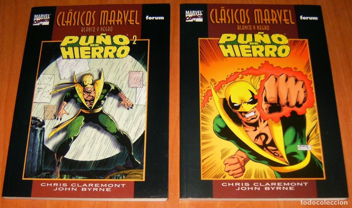 C&oacute;mics: PU&Ntilde;O DE HIERRO . 1 y 2 . ETAPA COMPLETA . CLASICOS MARVEL BLANCO Y NEGRO . FORUM . CLAREMONT y BYRNE