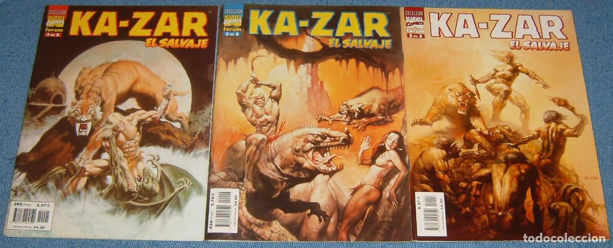 C&oacute;mics: KA-ZAR EL SALVAJE MAGAZINE . N&uacute;meros 1 2 3 . COMPLETA, LOTE DE 3 N&Uacute;MEROS . FORUM . BUSCEMA Y OTROS