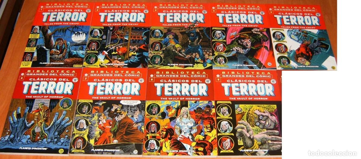 C&oacute;mics: CLASICOS DEL TERROR . BIBLIOTECA GRANDES DEL COMIC . N&ordm;s . 1 2 3 4 5 6 7 8 9 . LOTE DE 9 NUM . FORUM