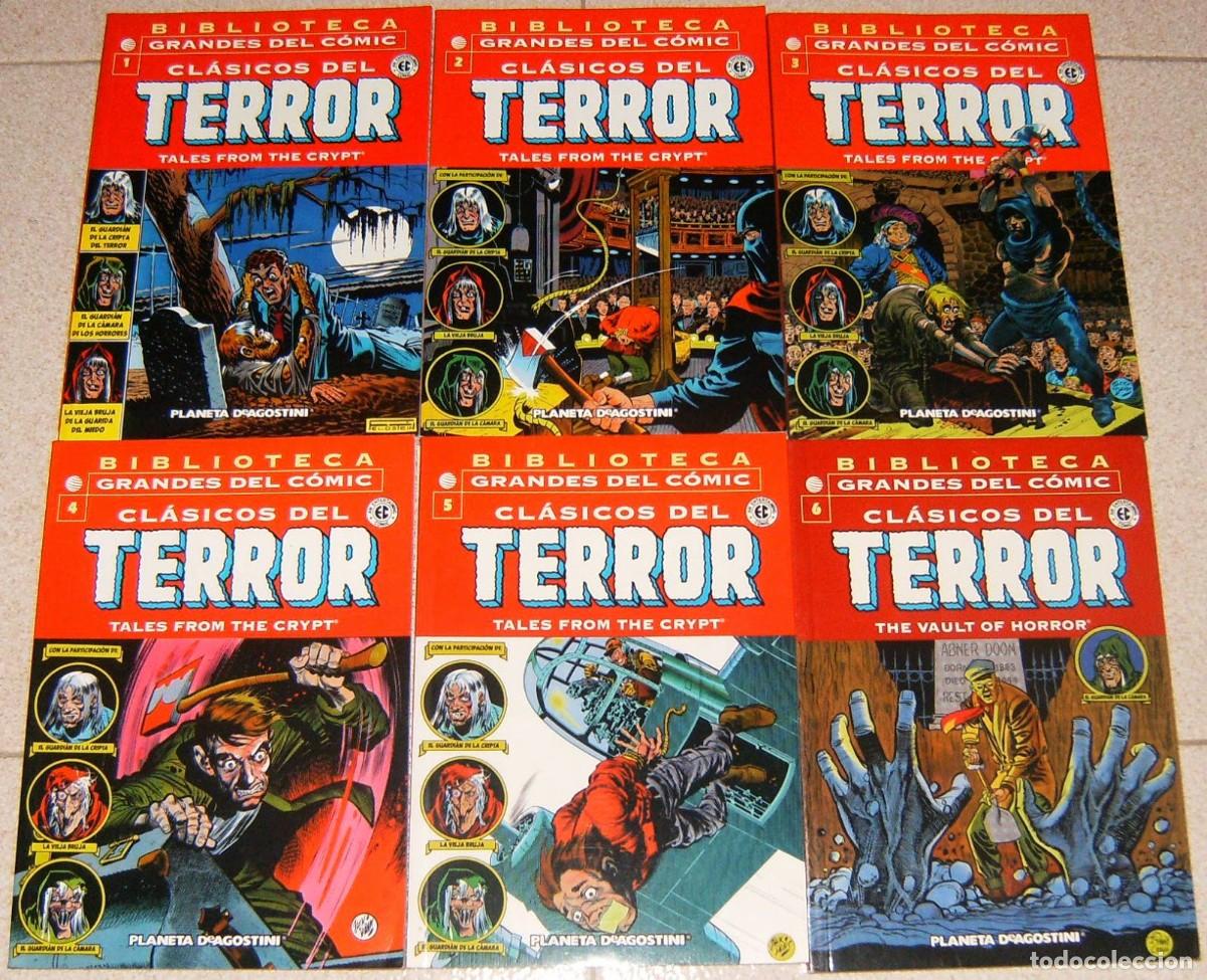 C&oacute;mics: CLASICOS DEL TERROR . BIBLIOTECA GRANDES DEL COMIC . N&ordm;s . 1 2 3 4 5 6 . LOTE DE 6 NUM . FORUM