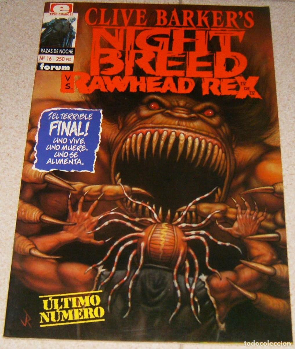 C&oacute;mics: CLIVE BARKER&acute;S . NIGHT BREED VS. RAWHEAD REX . N&ordm;s . 16 . FORUM . EPIC . ULTIMO N&Uacute;MERO