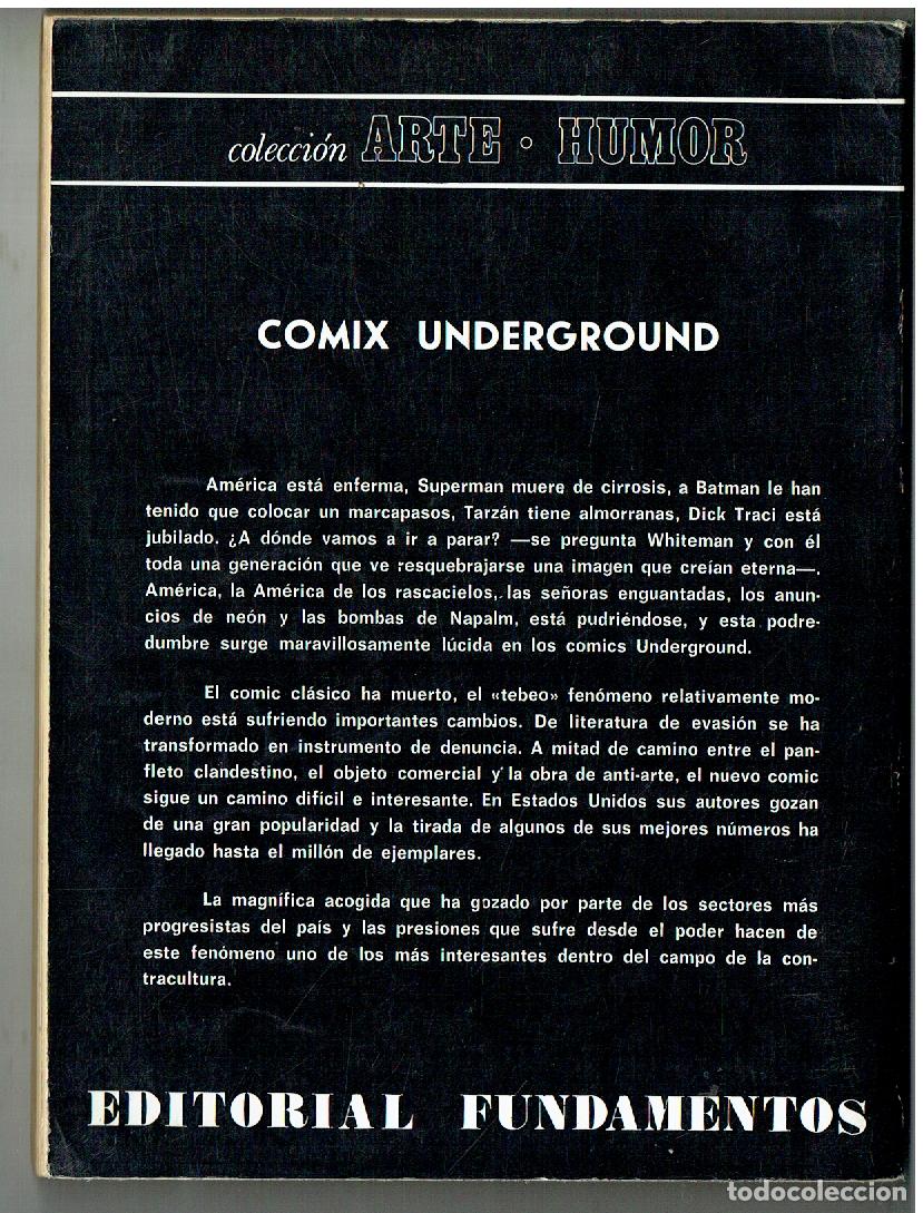 C&oacute;mics: COMIX UNDERGROUND. 2&ordf; EDC. USA N&ordm; 3. EDITORIAL FUNDAMENTOS. 2&ordf; ECC, 1979.(B/39.3 RUM) - Foto 2