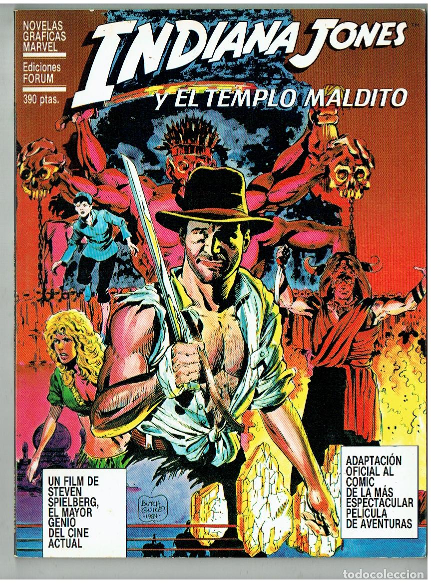 C&oacute;mics: INDIANA JONES Y EL TEMPLO MALDITO. NOVELAS GR&Aacute;FICAS MARVEL. FORUM. 1984.(B/39.3 RUM)