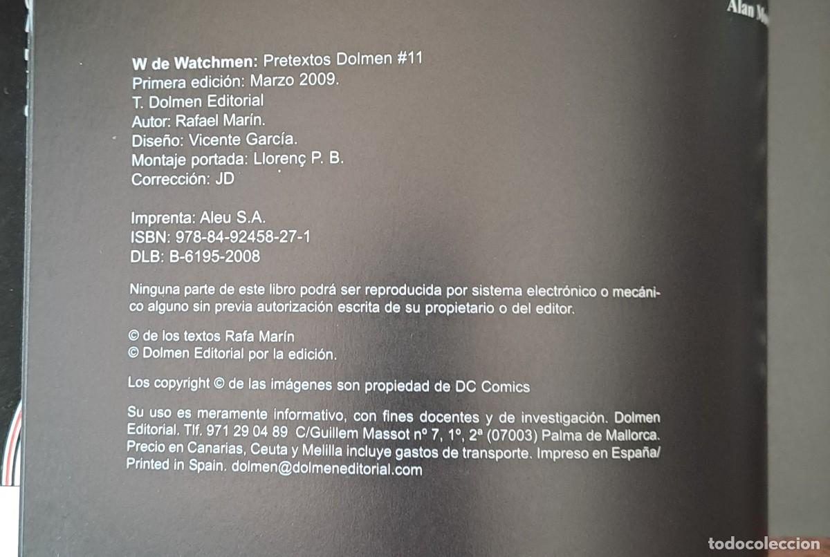 C&oacute;mics: W de Watchmen, Alan Moore, Dolme Pretextos #11 - Foto 4