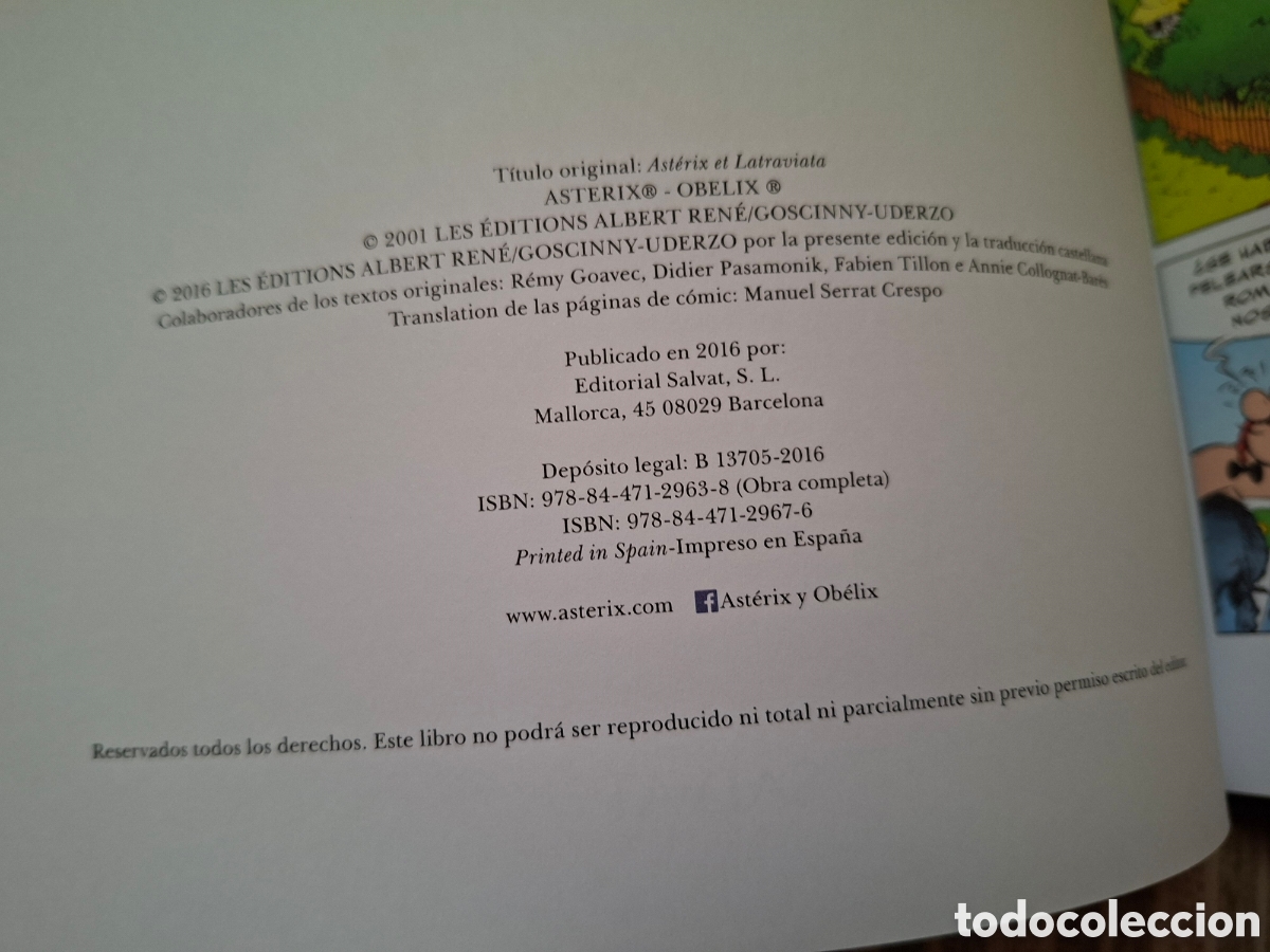 C&oacute;mics: ASTERIX Y LA TRAVIATA, N&uacute;mero 1 de la COLECCI&Oacute;N INTEGRAL - Foto 5