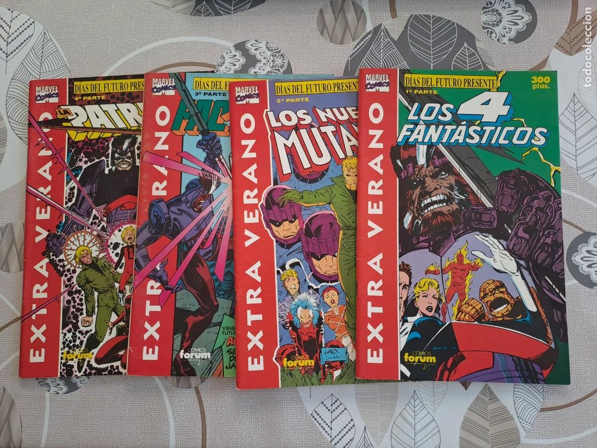 C&oacute;mics: D&iacute;as del futuro presente completa 4 n&uacute;meros, F&oacute;rum en muy buen estado Bolsa DA