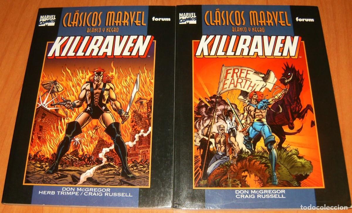 C&oacute;mics: KILLRAVEN . CLASICOS BLANCO Y NEGRO . 1 y 2 . OBRA COMPLETA . FORUM