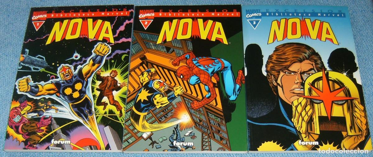 C&oacute;mics: BIBLIOTECA MARVEL . NOVA N&ordm;s 1 2 3 . COLECCI&Oacute;N COMPLETA EN 3 TOMOS . FORUM . EXCELSIOR
