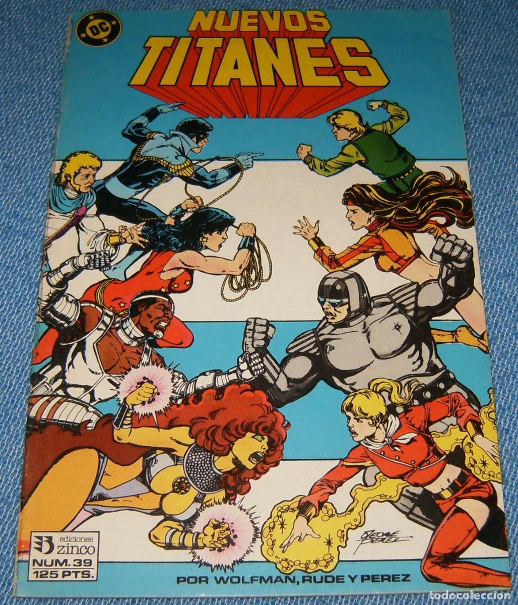 C&oacute;mics: LOS NUEVOS TITANES . N&ordm; 39 . EDICIONES ZINCO . PROCEDE DE RETAPADO - Foto 1