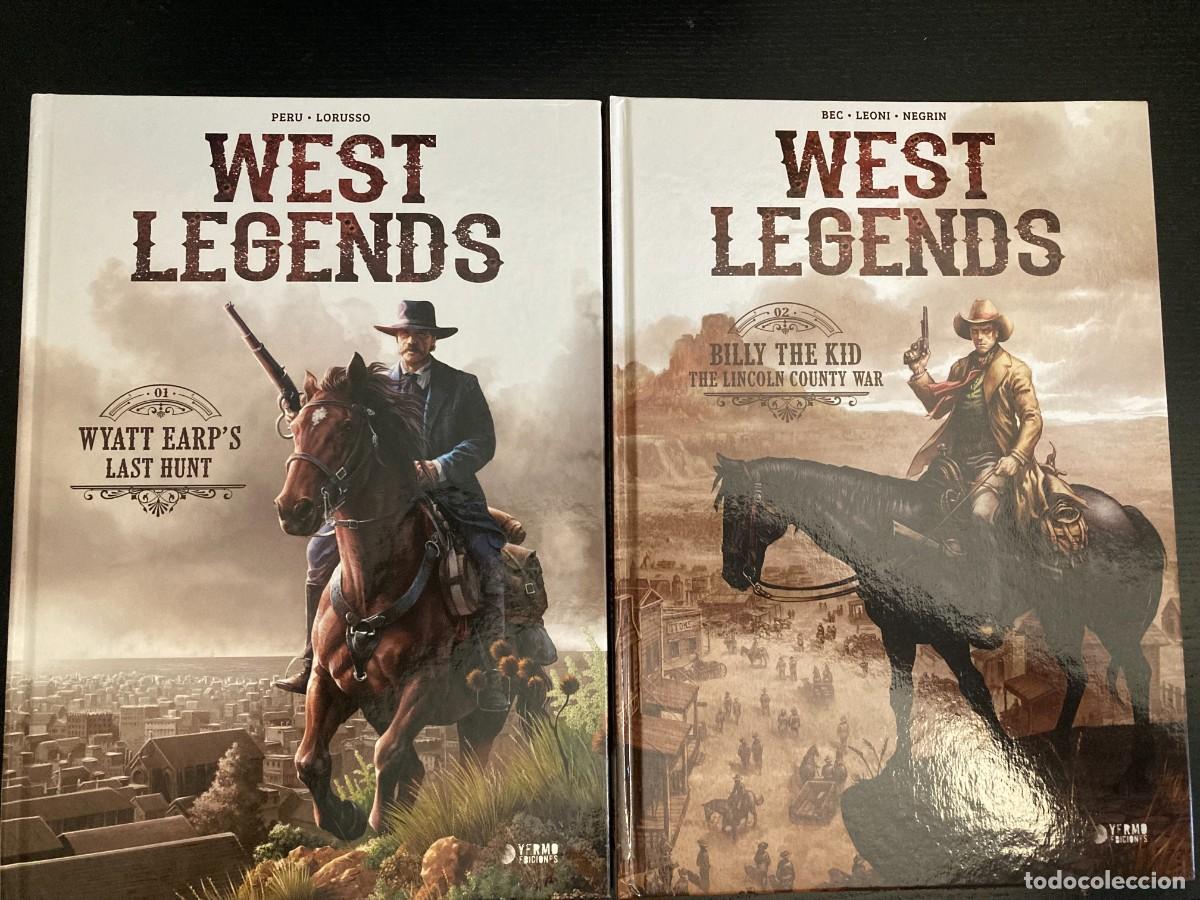 Comics: WEST LEGENDS 1 Y 2 WYATT EARP BILLY THE KID YERMO 2 TOMOS TAPA DURA COMO NUEVOS
