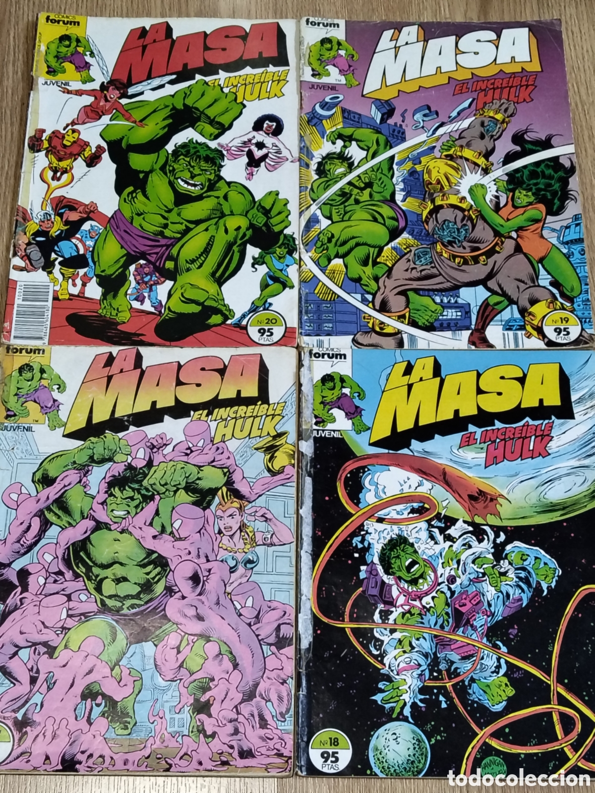 C&oacute;mics: La Masa: El Incre&iacute;ble Hulk lote n.&ordm; 17,18,19 y 20 publicado por Ediciones Forum