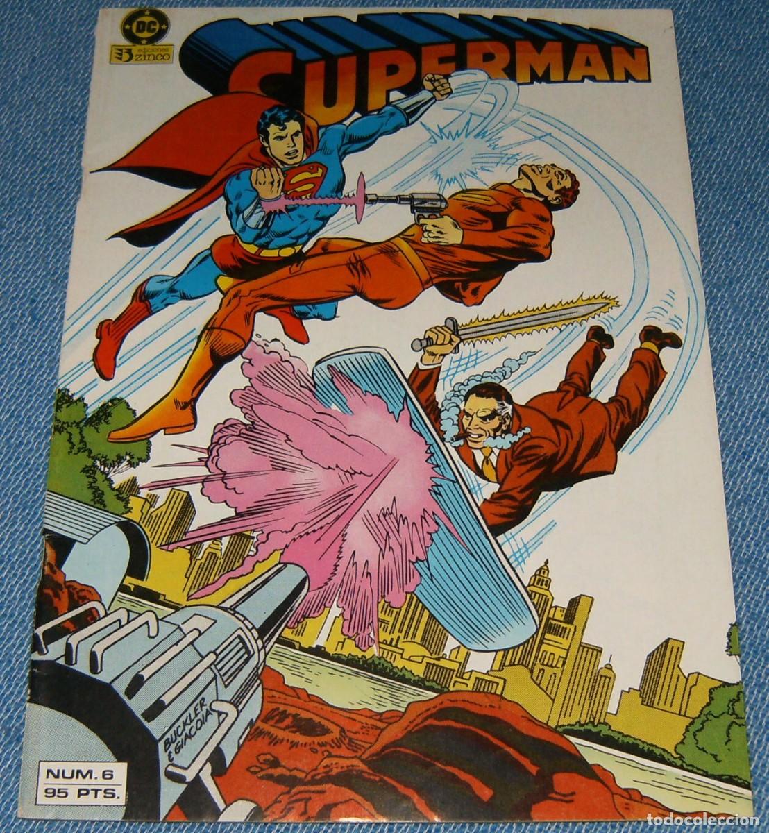 C&oacute;mics: SUPERMAN . N&ordm; 6 . EDICIONES ZINCO . VOLUMEN 1 . PROCEDE DE RETAPADO - Foto 1