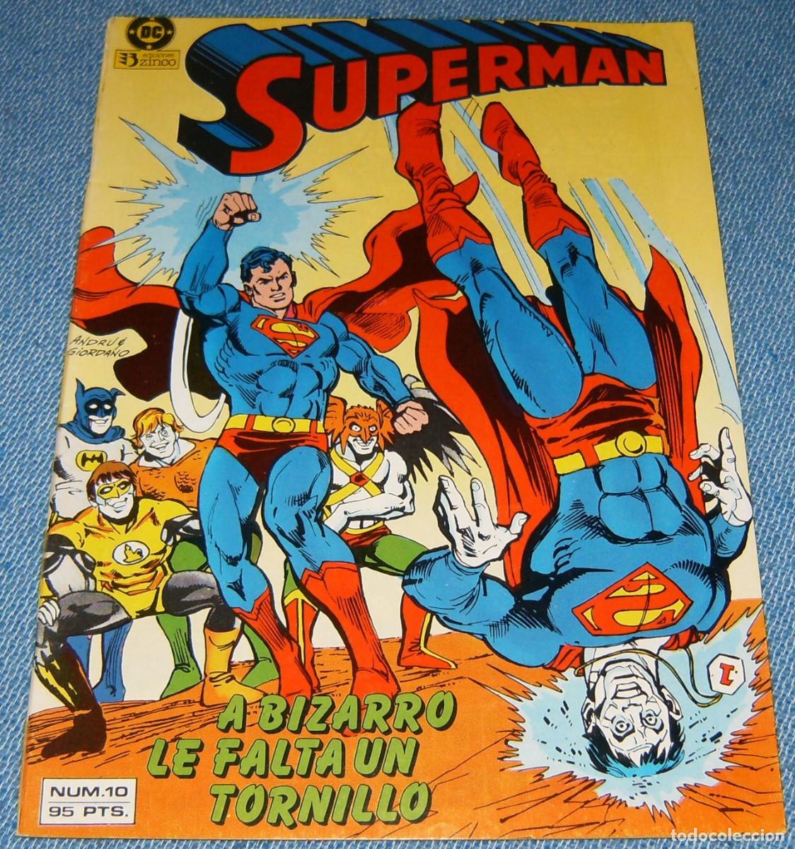 C&oacute;mics: SUPERMAN . N&ordm; 10 . EDICIONES ZINCO . VOLUMEN 1 . PROCEDE DE RETAPADO - Foto 1