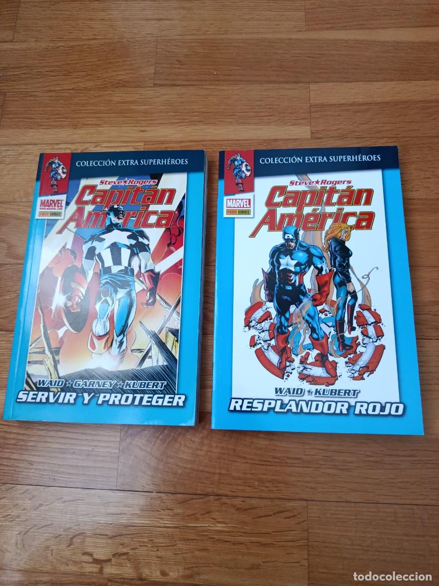 C&oacute;mics: EXTRA SUPER HEROES CAPIT&Aacute;N AMERICA 1 y 2 SERVIR Y PROTEGER Y RESPLANDOR ROJO