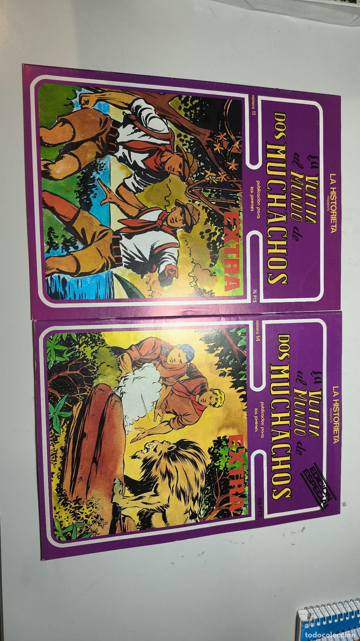 Comics: LA VUELTA AL MUNDO DE DOS MUCHACHOS N&Uacute;MERO 1 Y 2. URSUS, 1978.