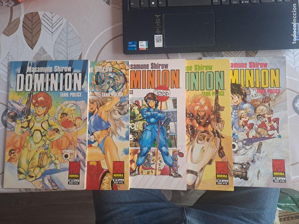 Comics : Dominion tank police completa 5 n&uacute;meros, Norma en muy buen estado Bolsa DA