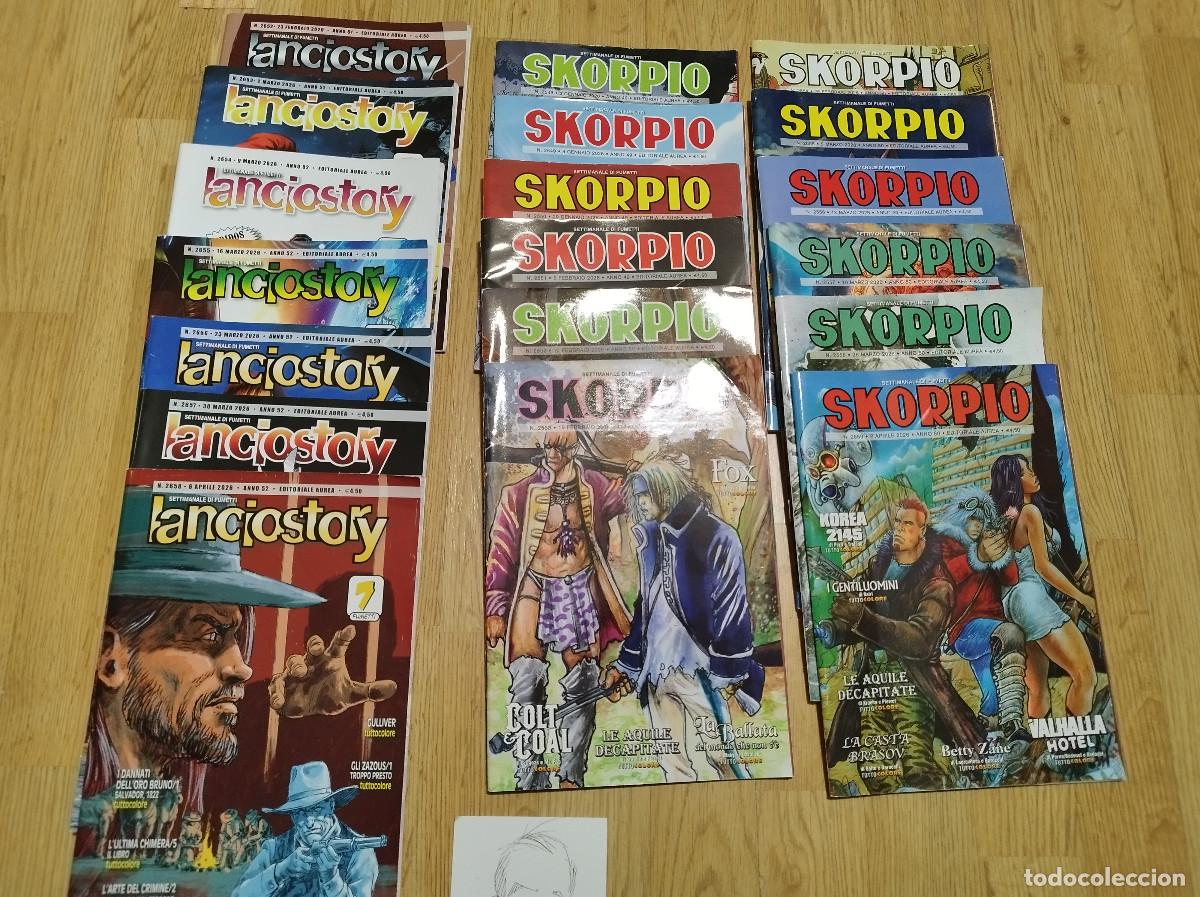 Comics: LOTE DE 7 NUMEROS LANCIOSTORY 2652 A 2658, Y 12 SKORPIO 2548 A 2559, EN ITALIANO