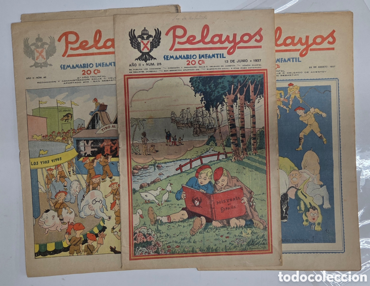 C&oacute;mics: PELAYOS. 4 ejemplares + 1 incompleto. 1937. - Foto 1