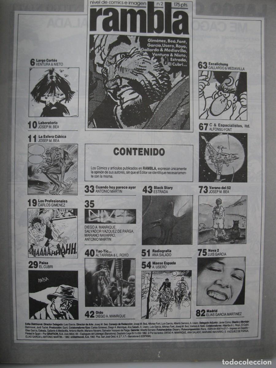 C&oacute;mics: RAMBLA - N&ordm; 2 - DISTRINOVEL - A&Ntilde;O 1982. - Foto 2