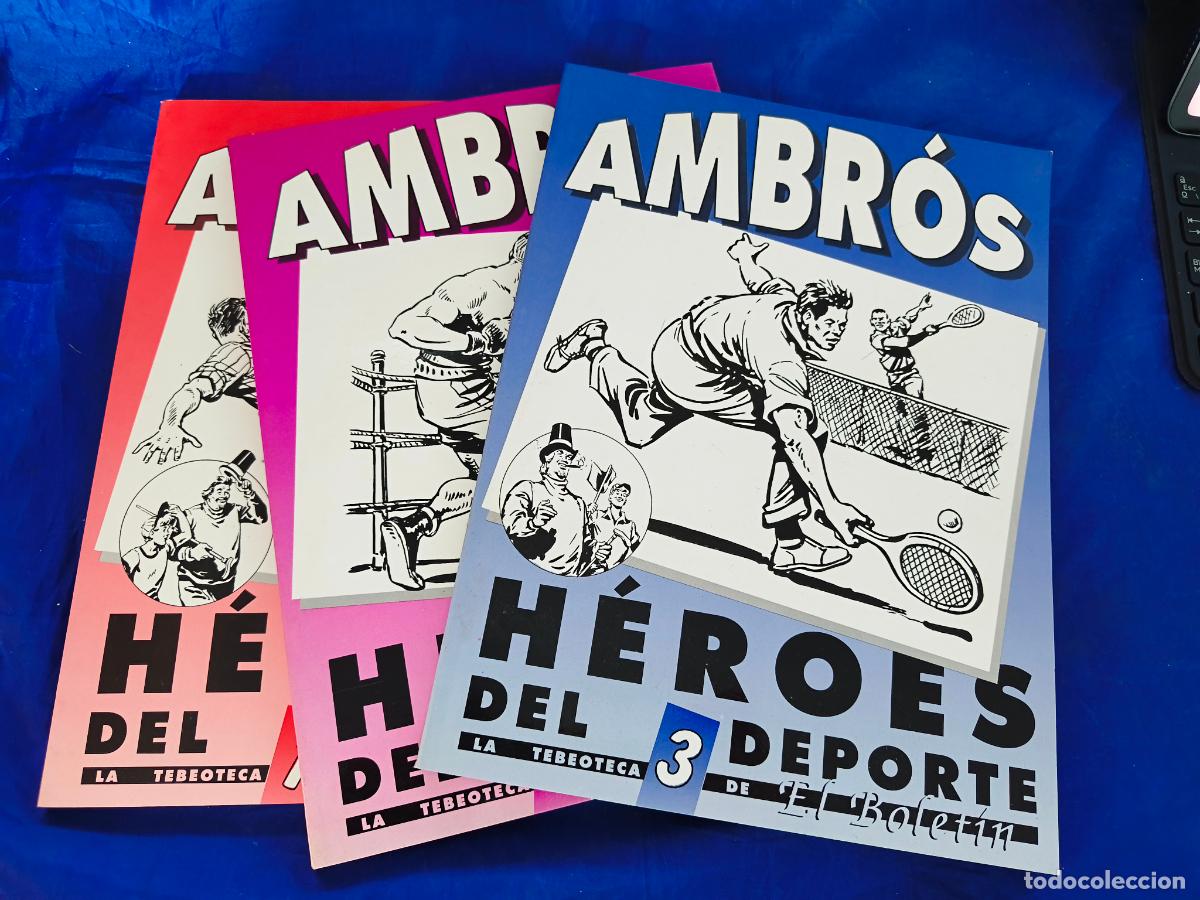 Comics: AMBR&Oacute;S: H&Eacute;ROES DEL DEPORTE 1 2 3. COMPLETA (Ambr&oacute;s / Quesada) El Bolet&iacute;n, 1992 muy buen estado CPB