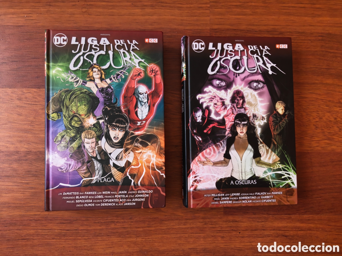 C&oacute;mics: Colecci&oacute;n completa de Integrales de la Liga de la Justicia Oscura. Plaga y A oscuras. Tomos 1 y 2.