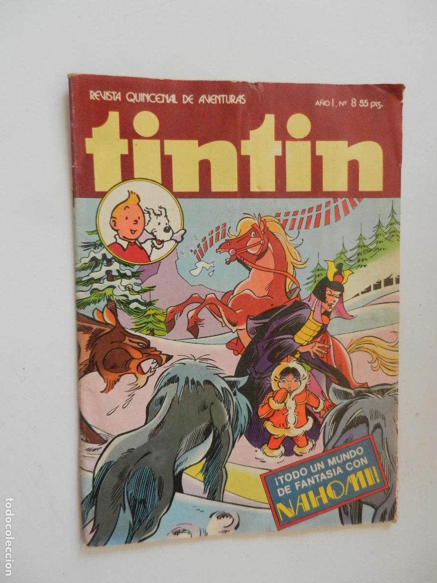 C&oacute;mics: TINTIN - REVISTA QUINCENAL DE AVENTURAS A&Ntilde;O I - N&ordm; 8 EL CANGREJO DE LAS PINZAS DE ORO BRUGUERA -1981