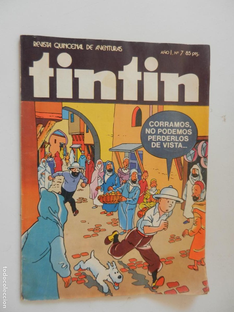 C&oacute;mics: TINTIN - REVISTA QUINCENAL DE AVENTURAS A&Ntilde;O I - N&ordm; 7- EL CANGREJO DE LAS PINZAS DE ORO BRUGUERA 1981