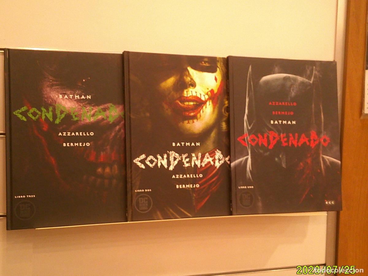 C&oacute;mics: BATMAN CONDENADO COMPLETA 3 TOMOS TAPA DURA AZZARELLO Y BERMEJO DC - ECC OFERTA