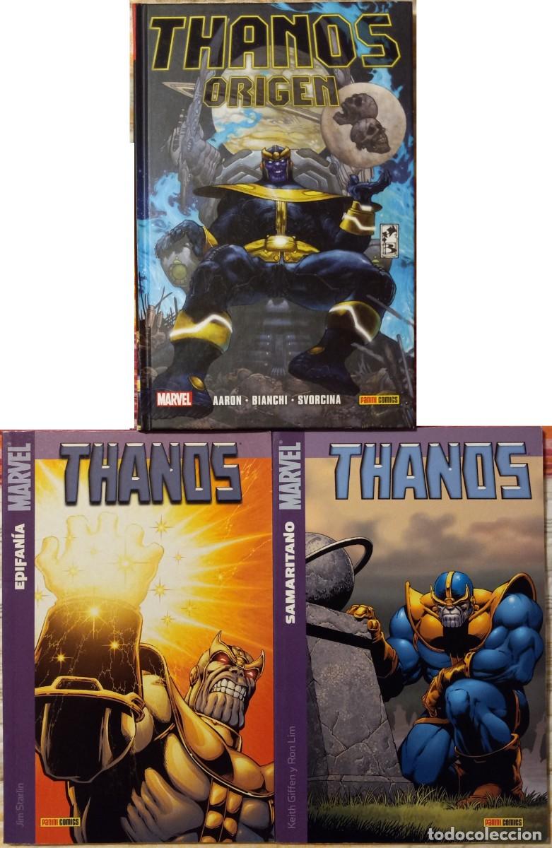C&oacute;mics: Lote THANOS: ORIGEN + EPIFAN&Iacute;A + SAMARITANO (F&oacute;rum / Panini) - Foto 1