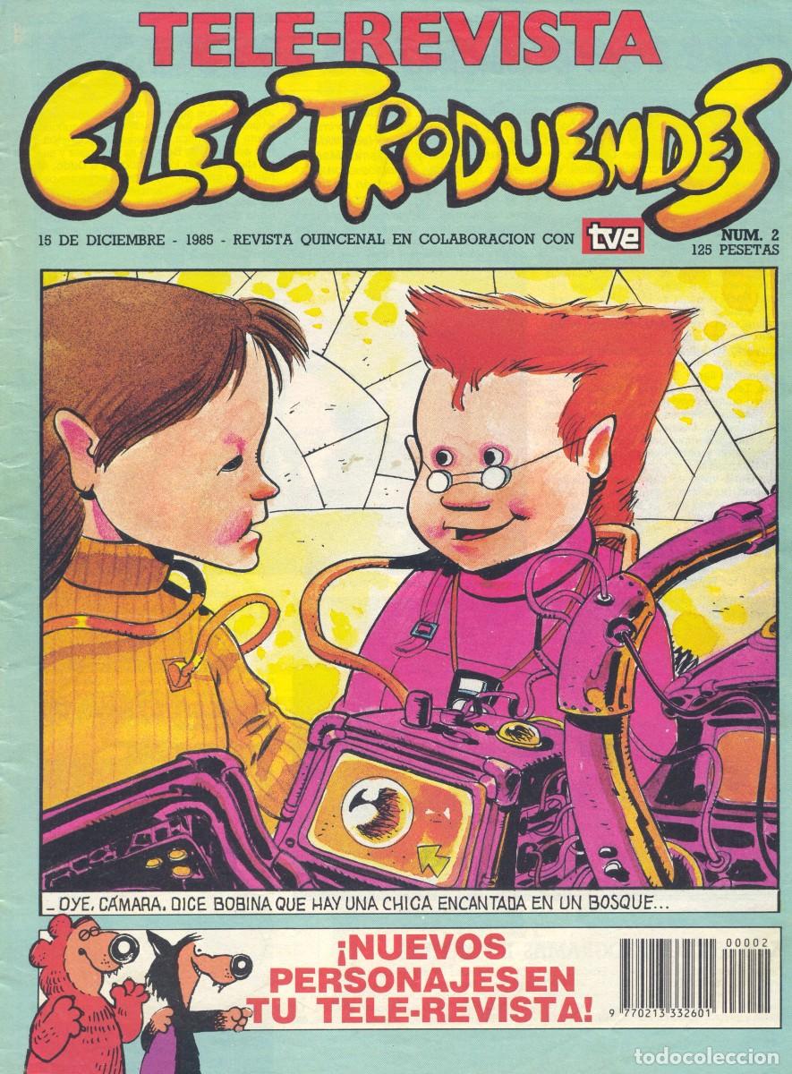 C&oacute;mics: TELE-REVISTA ELECTRODUENDES 2. EDICIONES URBI&Oacute;N, 1985. GATO F&Eacute;LIX, HAGAR, CROMOS... (CAJA 2)