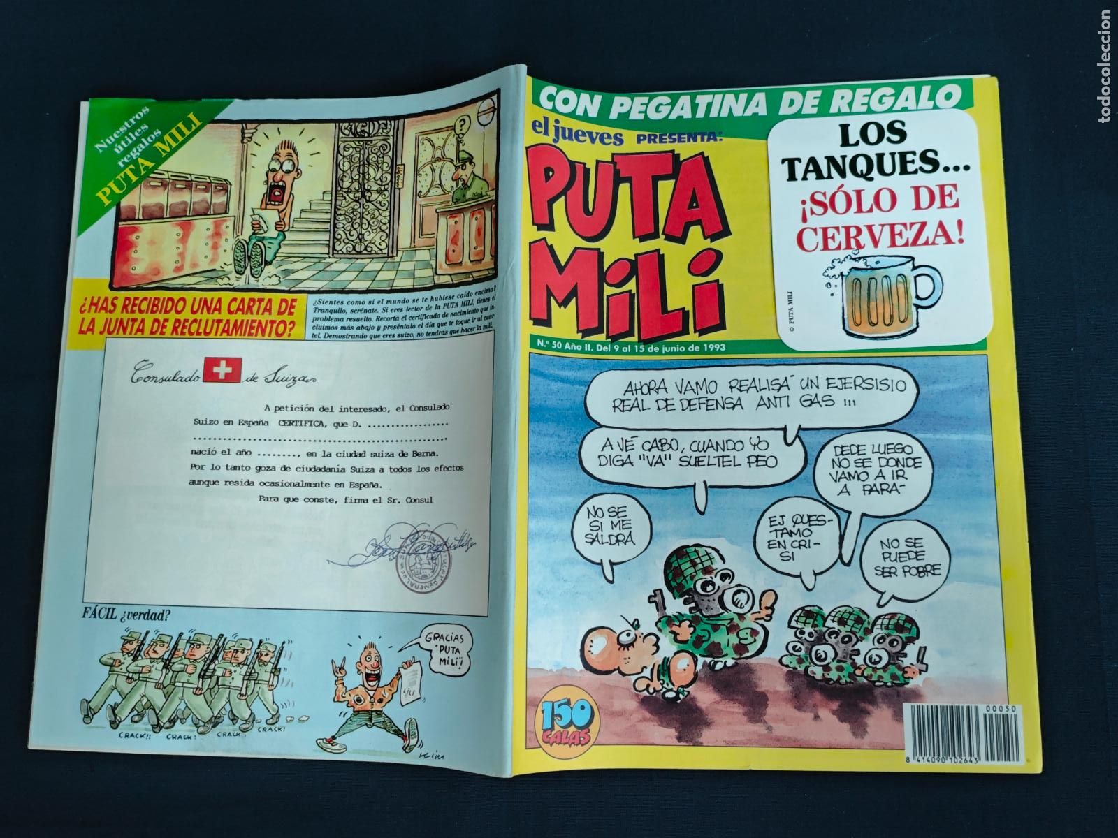 C&oacute;mics: EL JUEVES PRESENTA: PUTA MILI - N&ordm; 50 - INCLUYE LA PEGATINA DE LA PORTADA