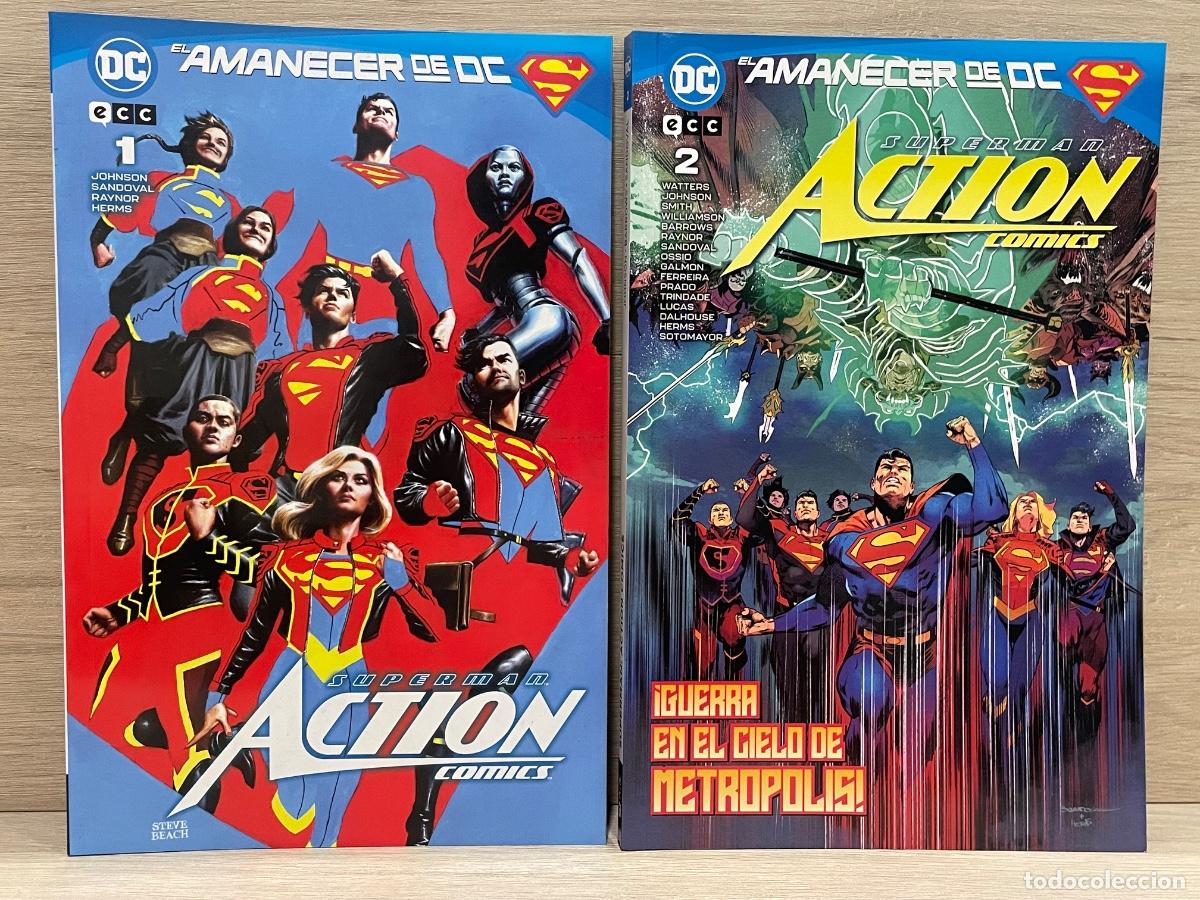 C&oacute;mics: El amanecer de DC. Superman: Action Comics - Completo 2 vol&uacute;menes - - ECC - Foto 1