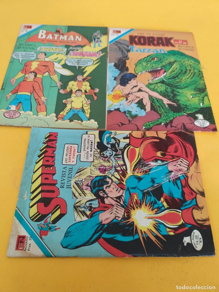 C&oacute;mics: NOVARO -SERIE AGUILA -3 EJEMPLARES: BATMAN, KORAK, SUPERMAN