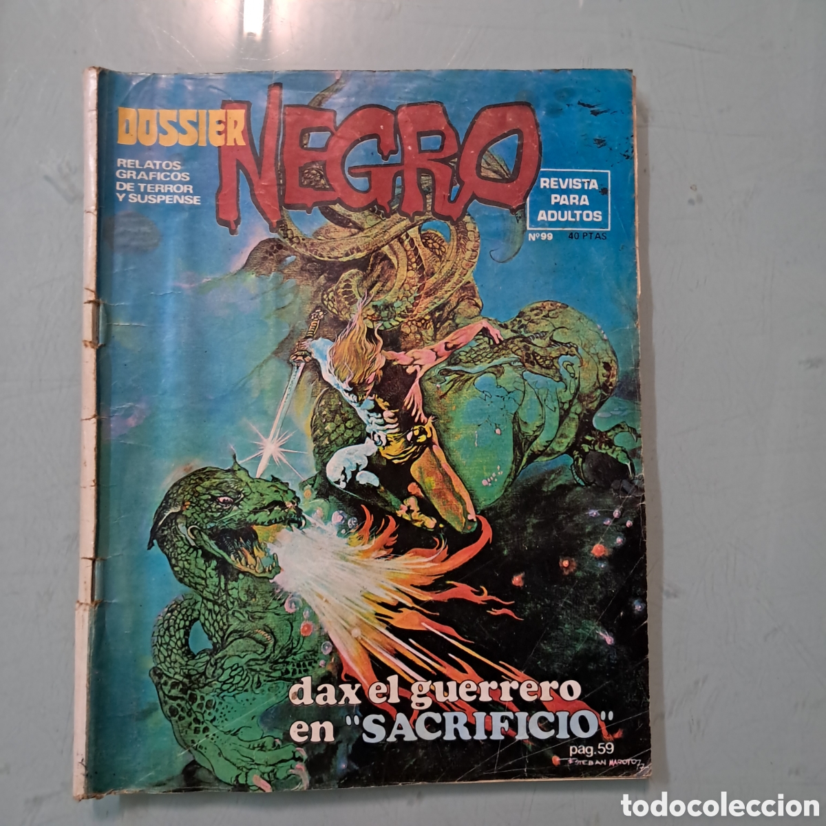 C&oacute;mics: Dossier negro,n&uacute;mero 99,40 pesetas