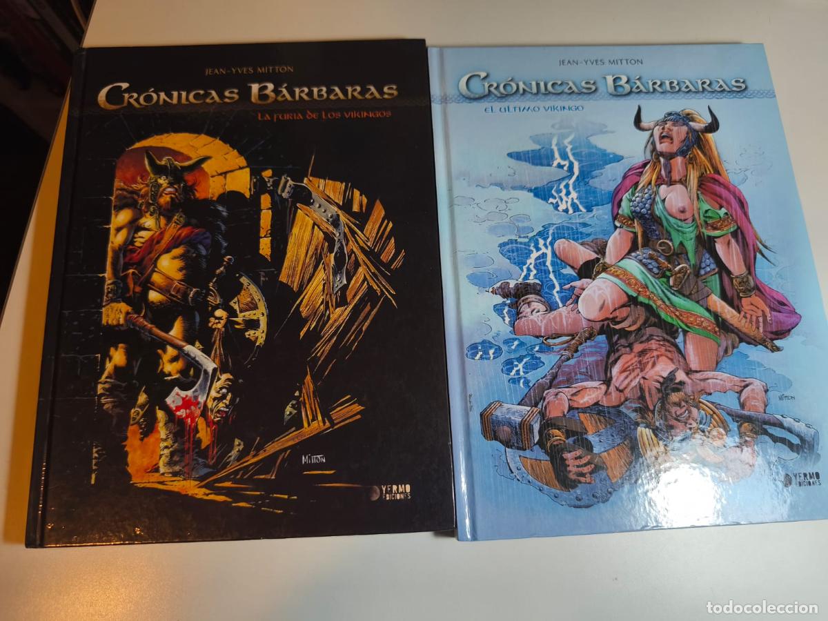 C&oacute;mics: CR&Oacute;NICAS B&Aacute;RBARAS. MITTON. COMPLETA. 2 TOMOS. YERMO EDICIONES. - Foto 1