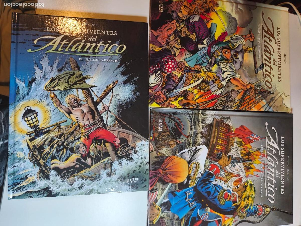 C&oacute;mics: LOS SUPERVIVIENTES DEL ATL&Aacute;NTICO. MITTON. COMPLETA. 3 INTEGRALES. YERMO, 2014.