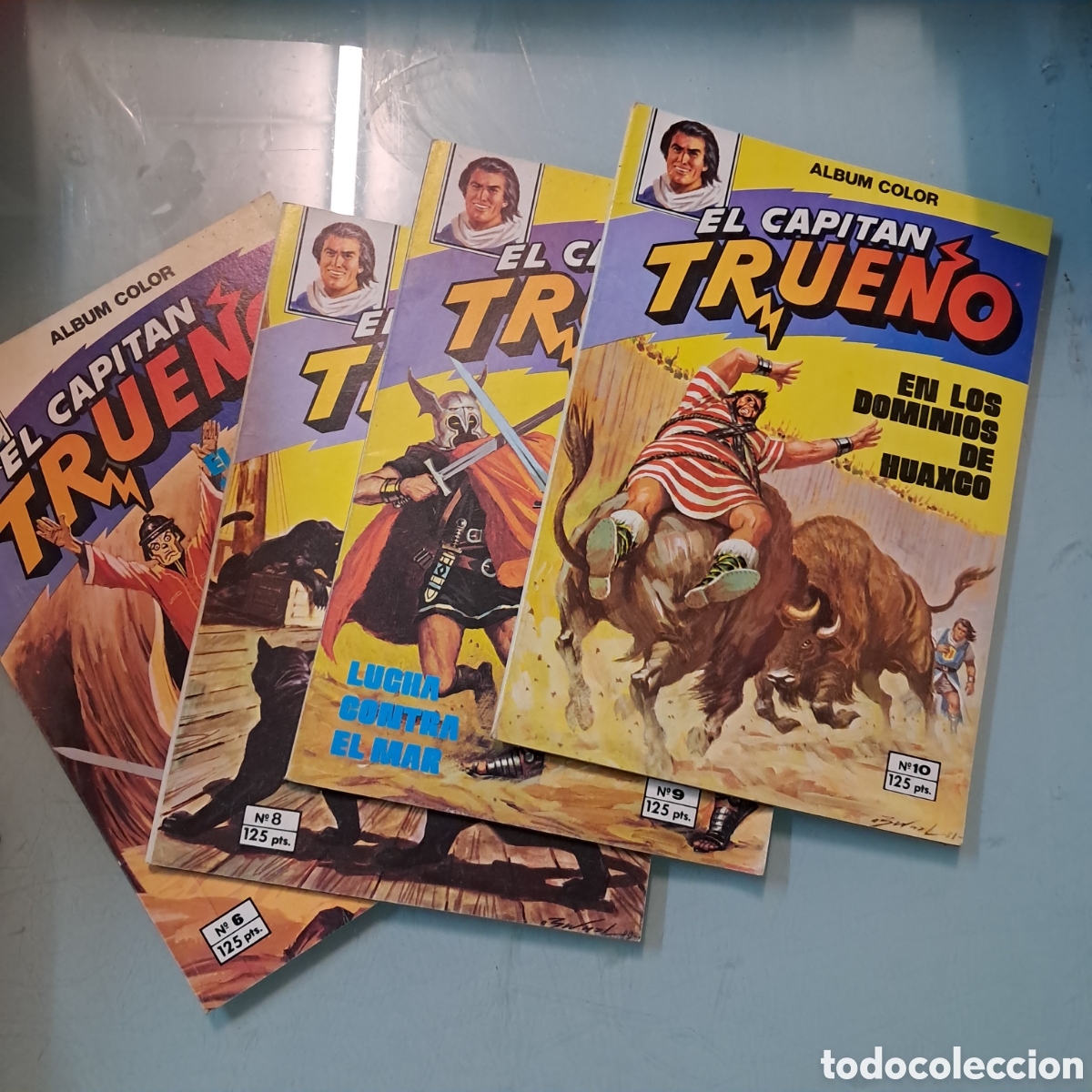 C&oacute;mics: El capit&aacute;n Trueno,album color, 125 pesetas,numero 6, 8, 9, 10