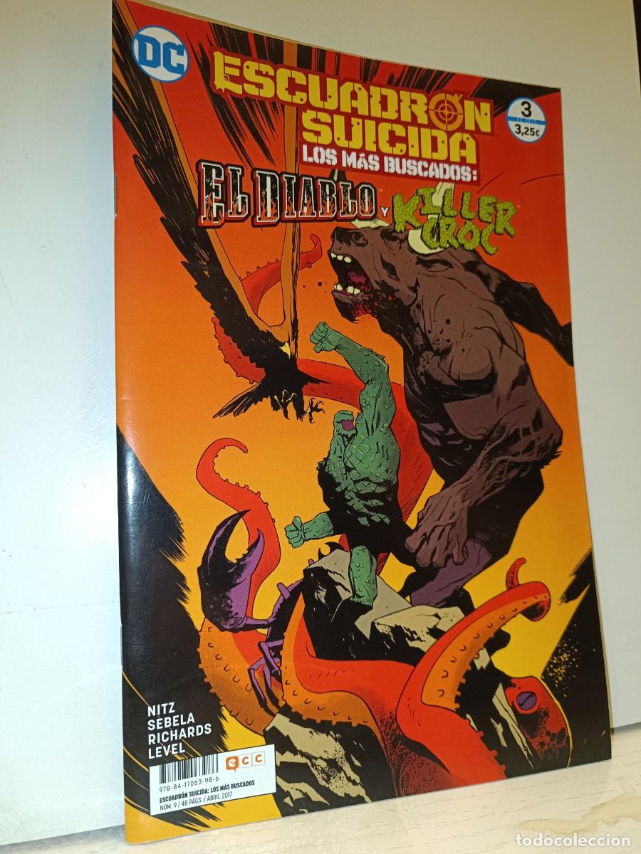 C&oacute;mics: Escuadr&oacute;n suicida: Los m&aacute;s buscados: El diablo y Killer croc NUMERO 3 DC ECC MUY BUEN ESTADO
