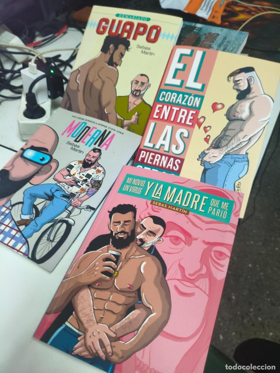 C&oacute;mics: 4 COMIC GAY LGTBI. Sebas Martin. Demasiado guapo. Corazon entre piernas. Moderna. Virus.