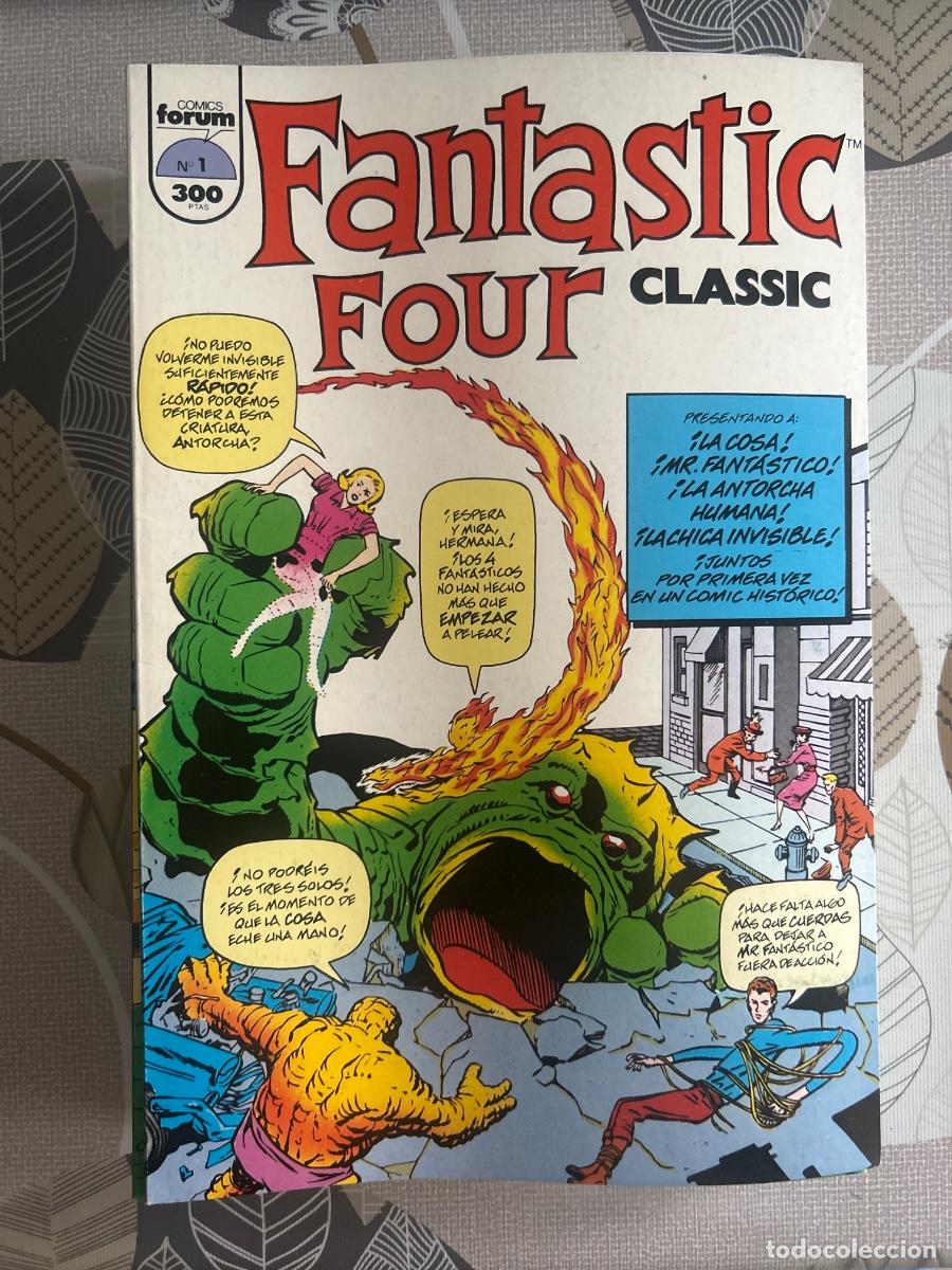 C&oacute;mics: Fantastic four classic completa 11 n&uacute;meros, F&oacute;rum en buen estado Bolsa DA