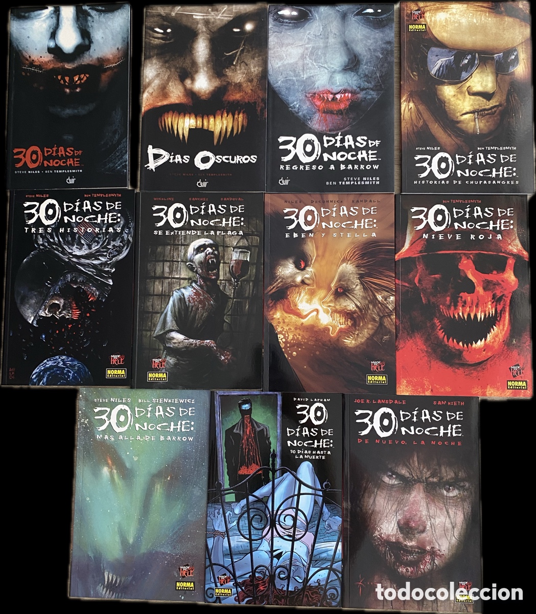 C&oacute;mics: 30 D&Iacute;AS DE NOCHE &ndash; GRAN LOTE 11 C&Oacute;MICS &ndash; TRILOG&Iacute;A ORIGINAL COMPLETA + 8 TOMOS &ndash; NORMA