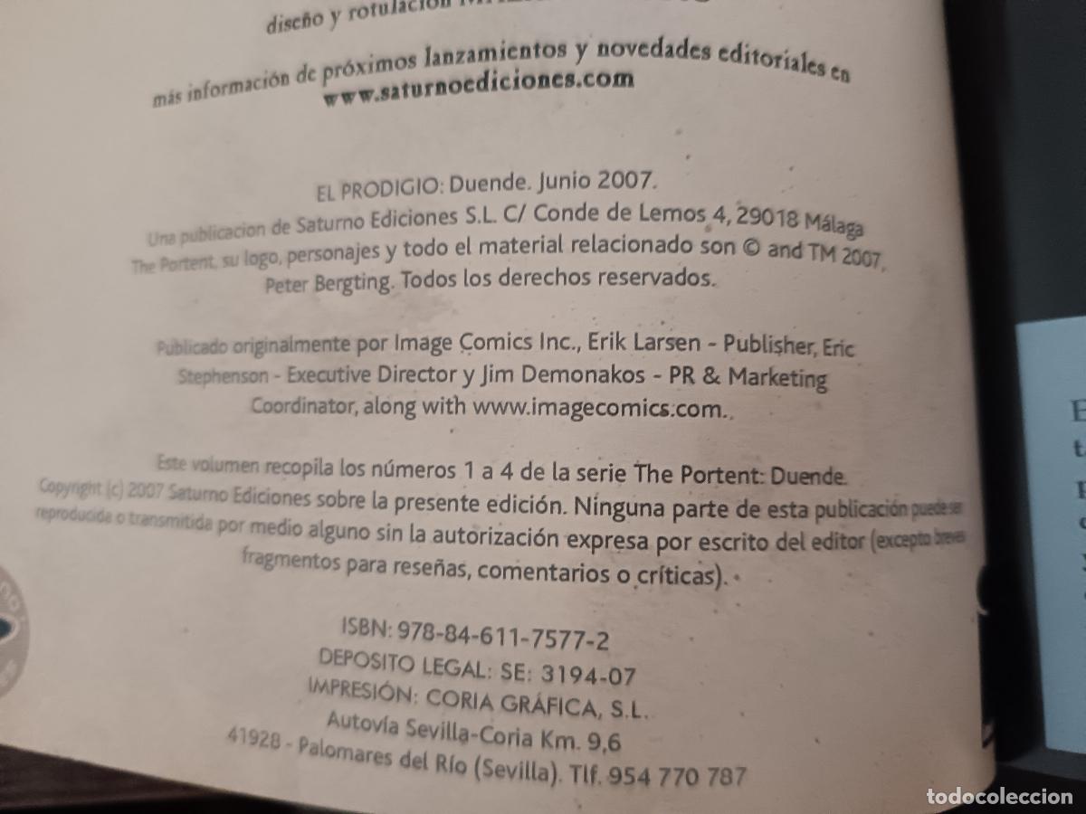 C&oacute;mics: EL PRODIGIO DUENDE, PETER BERGTING, TOMO. Image Comics - Foto 3