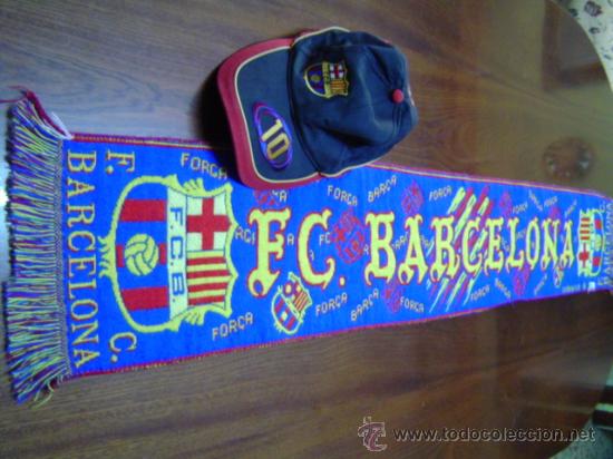 Coleccionismo deportivo: GORRA Y BUFANDA DEL F. C. B. - Foto 1