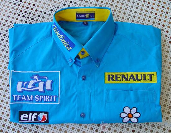 Coleccionismo deportivo: Camisa oficial Renault. XL. Sanna - Foto 1