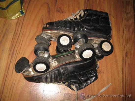 Coleccionismo deportivo: PATINES DE CUERO ANTIGUOS DE BOTA- HOKEY - Foto 2